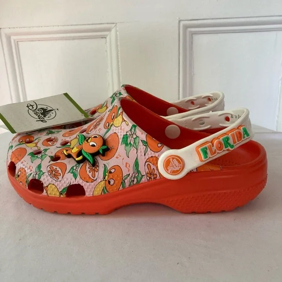 NWT Crocs Disney Vault Florida oranges bird size 7 women, 5 men - Picture 3 of 7
